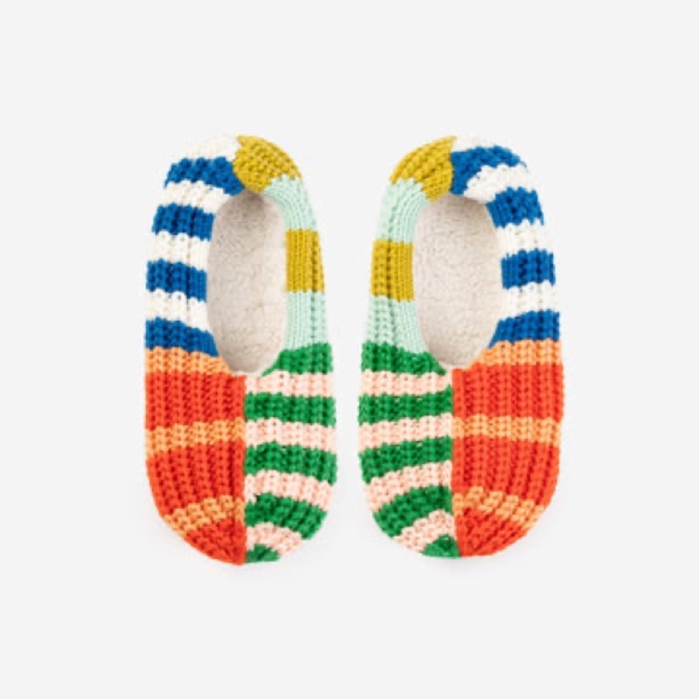 Verloop. NWT. Stripe, Acrylic Slippers. Poly- Fleece Lined. Women’s 8.5-11.